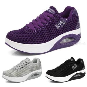 Women's Swing Sneakers Platform Toning Wedge Sports Shoes For Woman Breathable Slimming Fitness Rocking Shoes Thick Sole 35-42