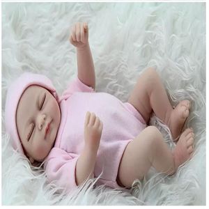 Wholesale realistic reborn babies resale online - Reborn Baby Dolls Real Doll Handmade Reborn inch Real Looking Newborn Baby Girl Silicone Realistic Doll2826