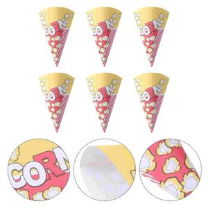 Confezioni regalo Sacchetti per popcorn Scatole per sacchetti di carta Cono Scatola per feste Coni per alimenti Scatole Contenitore per snack caramelle Triangolo Baby Easter CookieGift