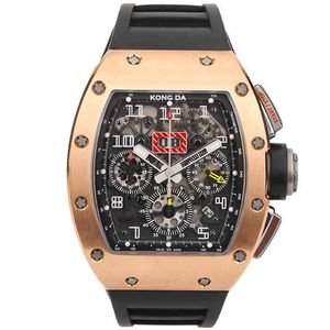 Watches Wristwatch Designer Luxury Mens Mechanics Watch Richa Milles Silicone Strap 18K Gold Top Brand Jam Tangan Uhr Mechanical Automatic