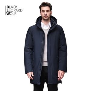 Blackleopardwolf Зимние мужчины Съемный капюшон теплый куртка хлопчатобумажной зимней пиджак мужская одежда BL852 201116