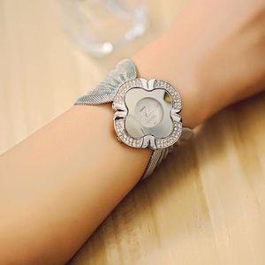 Zegarek luksusowe lustro zegarek diamentowy kwarc kwarc Lady Jasnoniebieski zespół Mens szeroko skórzanyswatches