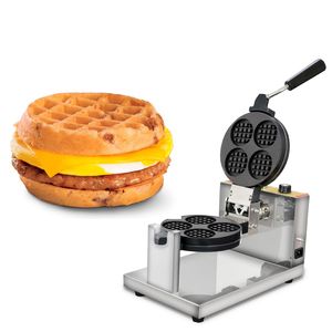 Beijamei Ticari Yuvarlak Pasta Waffle Makin Makinesi Elektrikli Waffle Baker Yapımı Fırınlama Demir Tavan Yılan Ekipmanı