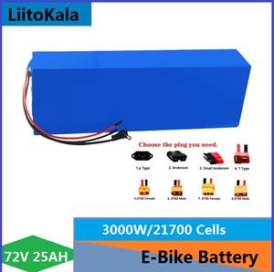 LiitoKala Brand 21700 72V 25Ah 20S5P Lithium Battery Pack 1000W-3000W High Power 84V elcykelmotor Elektrisk skoterbatteri med BMS Stor kapacitet