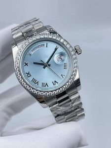 Mens Diamond Watch Otomatik Hareket İzler 36mm Kadın Designer Case Saatler Vintage Safir Kristal Montre De Luxe Mekanik Reloj Moda AAA