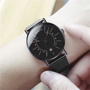 Homens relógios 2022 Luxo Moda Mens Negócios Assista Ultra Fino Aço Inoxidável Malha Cinto de Quartzo Relógio de Pulso Reloj Hombre