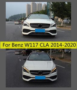 Автомобильные лампы дневного света фары для Benz W117 CLA светодиодные фары CLA200 2014-20 авто фары в сборе