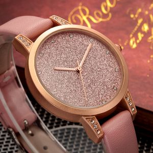 نساء الساعات Rebirth Rhinestone Luxury Lady Wristwatches Leather Fashion Dress Dress Watch Women Quartz Watch Bracelet Saati