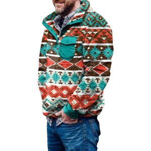 Men's Jackets Winter Sherpa Fleece Sweater Plus Size 2XL Fluffy Pullover Plaid Warm Streetwear Teddy Sweaters Men