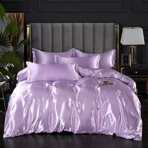 Bonenjoy 1pc Bed Cover for Summer QueenKing Size Quilt Covers Satin parrure de lit 2 personnes Double Beddingno pillowcase Duvet Cover 220616