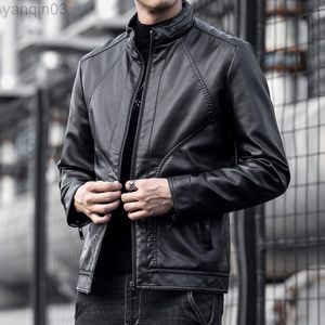 Mens Leather Jackets Casual High Quality Classic Motorcycle Bike Jacket Men Plus Thick Coats Autumn Chaqueta L220801