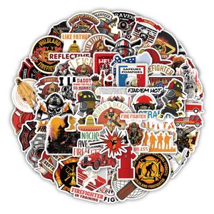 50Pcs Firefighter Stickers Non-Random For Car Bike Luggage Sticker Laptop Skateboard Motor Water Bottle Snowboard wall Decals Kids Gifts