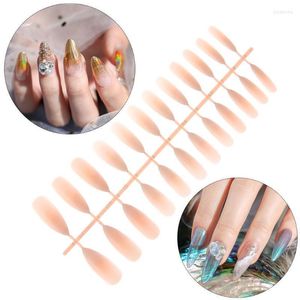 False Nails Art Gradient Manicure Full Cover Ballerina Nail Tips French Fake Prud22
