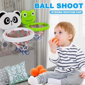 Baby Bath Toys Sug Cup Shooting Basketball Hoop med 3 boll badrum badkar dusch leksak barn lek vatten spel leksak för barn 220531