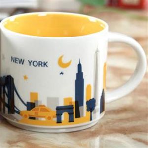 Boîtes De New York achat en gros de Capacité de oz en céramique Starbucks City Mug American Cities Café Mug tasse avec boîte d origine New York City264u