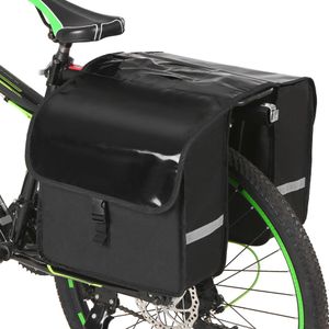 Wholesale rear seat trunk bags resale online - Waterproof Bicycle Trunk Bag MTB Road Bike luggage Double Pannier at the back cycling Rack Rear Seat Tail Carrier case MX200717277T