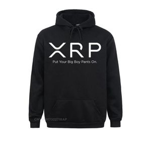 Felpe con cappuccio da uomo Felpe con cappuccio XRP Ripple Crypto Currency Divertente Metti i tuoi pantaloni da ragazzo grande su abiti anime maschili prevalenti di compleanno