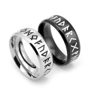 Religious Rune Letter Irish Eternal Viking Ring Jewel High Quality Stainless Steel ancient Nordic Ordin knot Celt Amulet Band Rings Male Jewellery