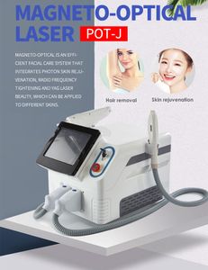 Schönheitsartikel 2in 1 OPT E-Licht Haarentfernung Q-Switched ND Yag Lasermaschine Laser Sommersprossenentfernung Hautverjüngung Professionelle Ausrüstung