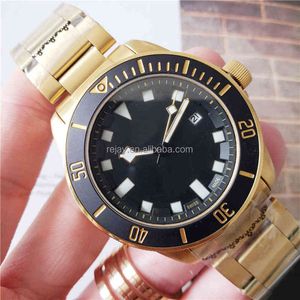 Mens Stainless Steel Tudo Watch Automatic Mechanical Leather 42mm Diameter Ceramic Wristwatch
