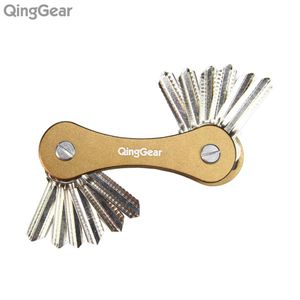 El Anahtarlığı toptan satış-QingGear Keybone Mulit El Alet Seti Titanyum Karbon Fiber Cam Elyaf Alüminyum Anahtar Tutucu Kapı Anahtar Organizatörü190H