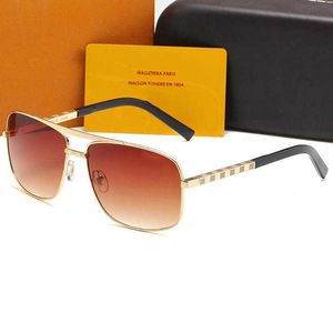 Brown Vintage Oversized Designer Sunglasses Women Mens Square Big Frame Mirror V-Shape Glasses For Female UV400 V Aluminum Legs Sunglass