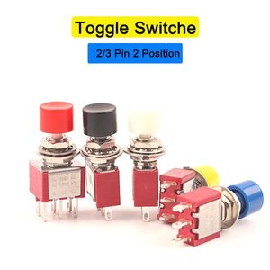 Switch 1/5pcs Högkvalitativ 6mm 3/6pin 2 Position Mini Momentary Automatisk retur Push -knapp Switchl ON OFF 5A125V/2A250V växel SwitchSwitc