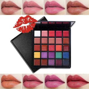Lipstick Color Lipsticks Palette Waterdicht Langdurige pigment Gotische stijl Zwart Purple Lip Makeup Palettelipstick