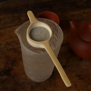50 sztuk / partia Herbata Residee Wisząca Anti-Scald Bamboo Filtr herbaty Home Herbaty narzędzie