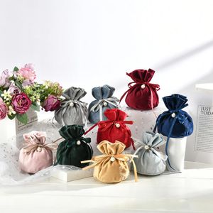 Drawstring Velvet Bag Gift Wrap Calabash Pouch Jewelry Packaging Bag Wedding/Christmas Favor Pouches & Gifts Bags