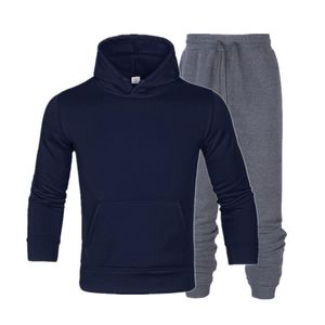 Männer Trainingsanzüge Herbst Und Winter-verkauf Freizeit Marke Zwei-stück Dicke Kapuze Sportswear Männer Frauen Gym Fitness Training männer