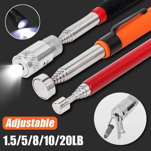 Wholesale led magnetic pickup tool for sale - Group buy Portable Telescopic Magnetic Magnet Pen Handy Tool Capacity for Picking Up Nut Bolt Extendable Pickup Rod Stick with LED Lights