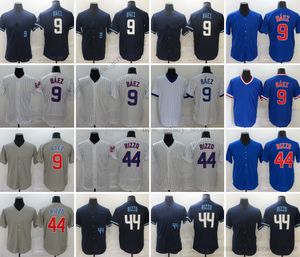 Movie College Baseball Wears Jerseys Stitched 9 JavierBaez 44 AnthonyRizzo Slap All Stitched Name Number Away Breathable Sport Sale High Quality