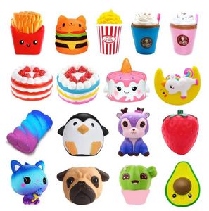 Jumbo Kawaii Fries Panda Squishy Pasta Geyik Süt Squeeze Oyuncakları Yavaş Yükselen Krem Kokulu Antistress Çocuk Çocuk Bebek Oyuncakları GF0928