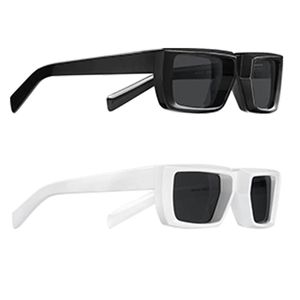 Мужские и женские солнцезащитные очки для подиума SPR 24Y Черно-белые классические выпуклые стереоскопические толстые рамки Летний стиль Повседневный пляжный отдых Anti-UV400 С оригинальной коробкой