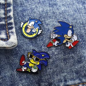 Feest hedgehog schattige badge email pin broche anime revers pin voor backpack dames mode partys klein cadeau