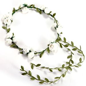 Dekorativa blommor kransar blommor / bankett pannband hår tillbehör bröllop blommig huvud krans whitedecorative