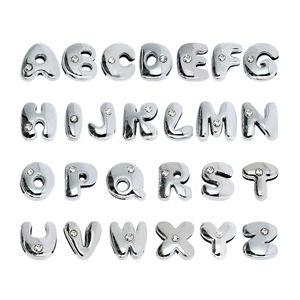 8mm 1300pcs/lot A-Z One rhinestone Slide letter DIY charms Alphabet Accessories fit for 8MM phone strips keychains