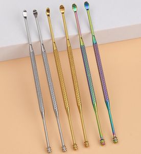 En yeni metal dab dabber 3 stiller kulaklık sigara aksesuarları snuff snift sniffer toz kaşığı kürek kepçesi boru sepeti