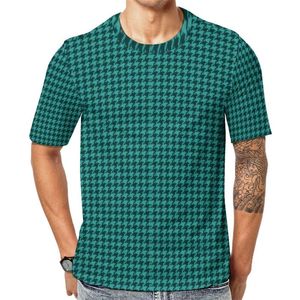 Men s T Shirts Green Black Houndstooth T Shirt Small Pattern Trendy Cool Shirts Short Sleeve Graphic Tops Dropship Summer Oversized Top Tees