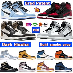 Notícias, Esportes venda por atacado-New Silver toe Basketball shoes s High Dark Mocha Black Metallic Gold UNC Light Smoke Grey Chicago royal toe sport sneakers