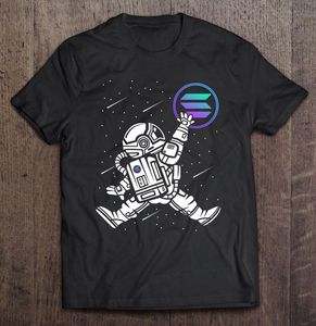 Męskie koszulki astronauta Solana moneta Crypto Token kryptowaluta portfel obszerna koszulka Manga odzież koszule dla mężczyzn Anime T Shirt