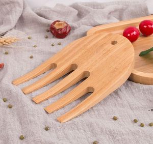 Bamboo Salad Claws Tools Shredding Handling Carving Food Salad Shovel Fork for Mixing Servers Friendly Quality GCB15057