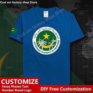 Mauritania Mauritanian MR MRT Country T-shirt personalizzata Jersey Fans Nome fai da te Numero High Street Fashion T-shirt casual allentata 220616