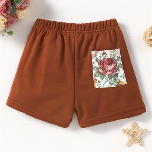 Baby Floral Print Patched Pocket Shorts SHE