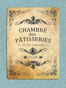 Wholesale vintage street signs for sale - Group buy New Vintage Metal Tin Sign French Paris Chamber Des Patisseries Pastry Room Street Garage Home Bar Club Kitchen Hotel Wall Decor Metal