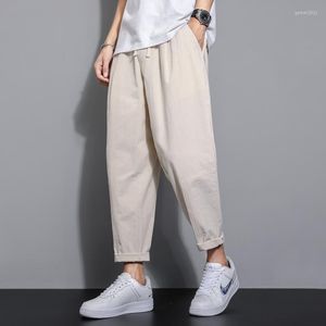 Men's Pants 2023 Men's Fashion Linen Trousers Solid Color Casual Outdoor Daily Plus Size Clothing