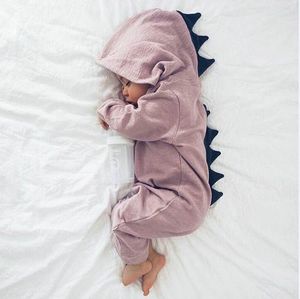 男の子の男の子ロンパーズ新生児3D恐竜のコスチュームソリッドロンパーズウォームスプリング秋の綿のロンパープレイスーツの服