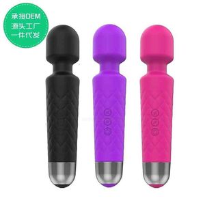 Vibratorprodukter Massager Vuxen Vibrator Mini Laddning Elektrisk massage Stick Kvinnlig klitoris Masturbator AV Sex LZMD QWA1 X030 4AN4