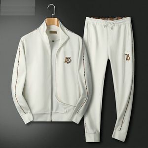 Men's Tracksuits Casual Suit 2022 Spring And Autumn Light Luxury Coat Fashion Embroidered Jacket Trousers Two Piece